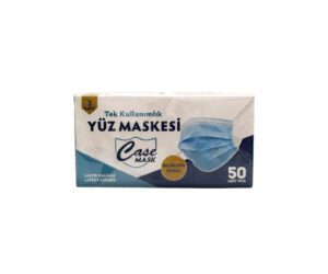 Case Meltblown Filtreli 3 Katlı Mavi Renk Cerrahi Maske 50 Adet
