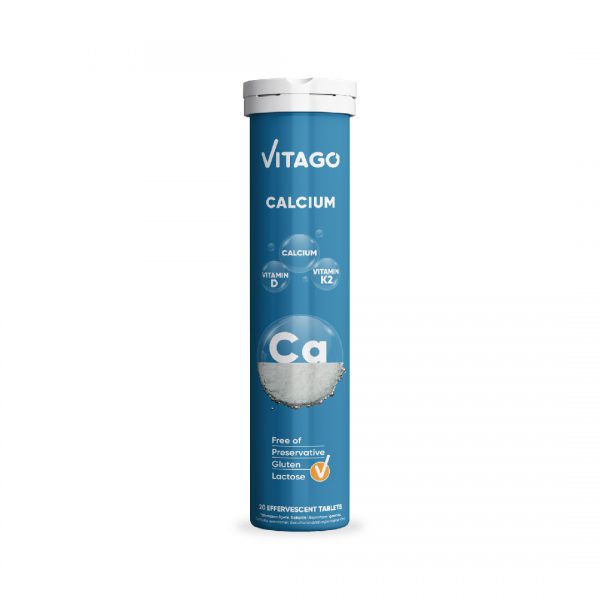Vitago ProKalsiyum, Vitamin D + Vitamin K2 İçeren 20'li Efervesan Tablet