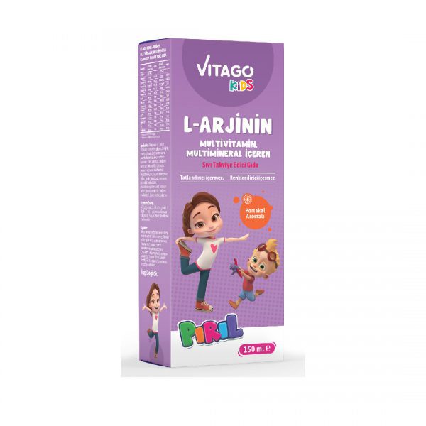 Vitago Kids L-Arjinin Multivitamin Şurup (Pırıl) 150ml